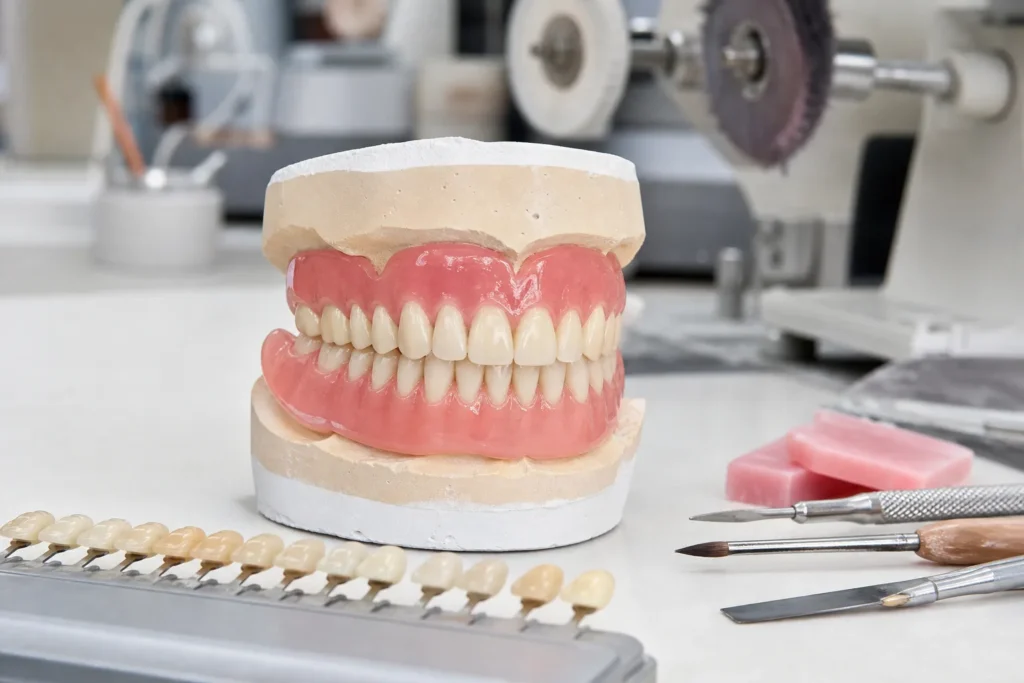 Prótesis dental removible terminada en laboratorio